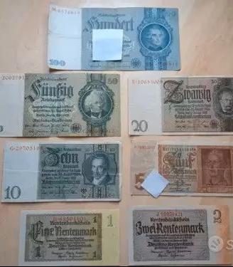 LOTTO BANCONOTE ANNI 40 GERMANIA TERZO REICH HITLE