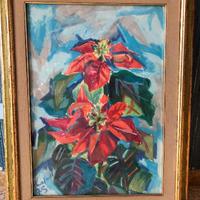 Paolo Cannas- Dipinto "Stelle di Natale"