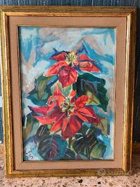 Paolo Cannas- Dipinto "Stelle di Natale"