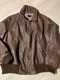 Giubbotto Vera pelle uomo 2xl marrone