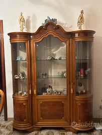 Elegante Sala da Pranzo Radica Cristallo bombato