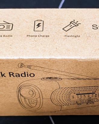 Solar Crank Radio  Emergenza Portatile Mult.NUOVA
