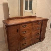 Cassettiera in legno e specchio (145x51x160)