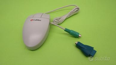 Mouse 3 tasti, interfaccia PS2 con adattatore per