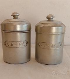 Barattoli vintage in metallo