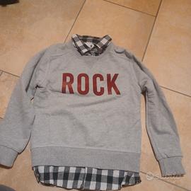 maglione con collo camicia 