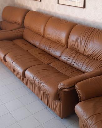 SALOTTO IN PELLE DESIGN ANNI 80 STILE B&B