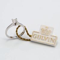 Anello G U L V I N oro bianco 18kt Solitario A.154