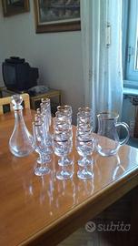 SERV.BICCHIERI+BOTT. VINO+CARAFFA ACQUA M.AGLIERI