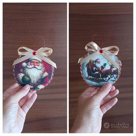 Medaglione natalizio Babbo Natale in pannolenci