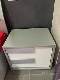 Comodino 2 cassetti camera da letto