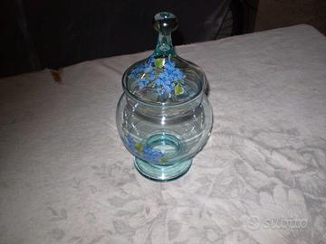 Vaso vetro con fiori