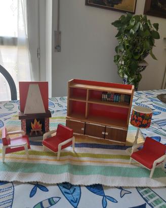 Frade mobili soggiorno casa bambole 70'