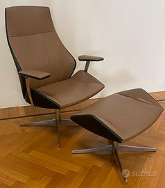 Poltrona design vera pelle