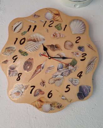 Orologio Da Parete In Legno A Forma Di Casetta Con Pendolo, 45x22 Cm, Da Decorare Con Decoupage