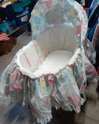 culla vimini vintage