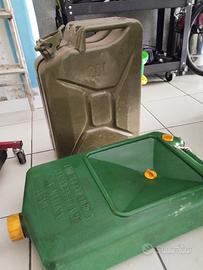 tanica x carburante e vasca x cambio olio 