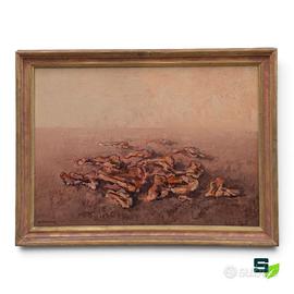 QUADRO RESTI SULLA SPIAGGIA - ALDO ALBERTI 1975