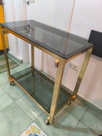 CARRELLO TV OTTONE ANNI 70 - Accetto Proposte 