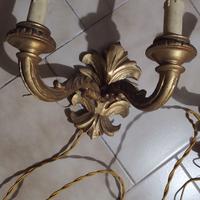 Coppia Applique da parete epoca Liberty in legno