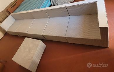 divano esterno polyrattan componibile