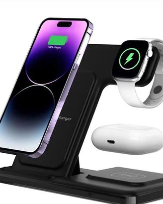 Stazione di ricarica 3 in 1 iphone📲,watch⌚️cuffie🎧