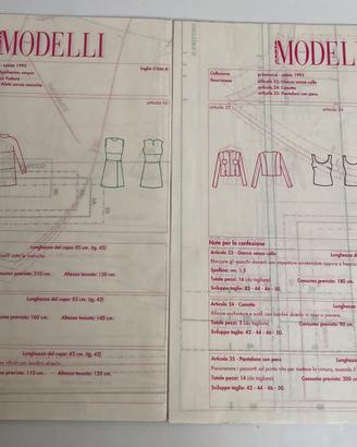 5Cartamodelli Sartoriali Vintage "Modelli" 1994-95