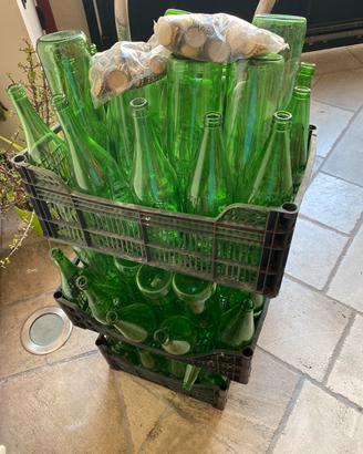Bottiglie per salsa o vino + tappi