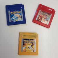 3 cartucce Pokemon Gameboy ORIGINALI & FUNZIONANTI
