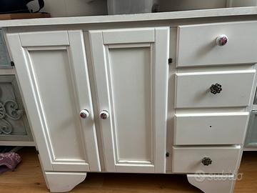 Completo mobili per bagno in legno Shabby chic