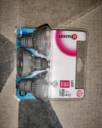 faretti LED Lexman attacco GU10 luce fredda nuovi!