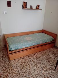 Letto singolo a divano in legno con 2 letto 