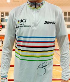 maglia UCI mondiale gravel 2023firmata da morhovic