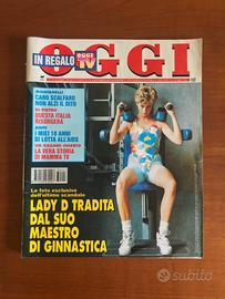 Rivista settimanale vintage oggi tv lady diana