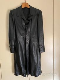 Cappotto in pelle nero tg. 48