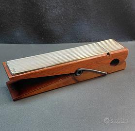 Fermacarte Argento 925 Legno Vintage 