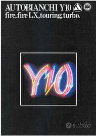 AUTOBIANCHI Y10 BROCHURE ORIGINALE del 1986