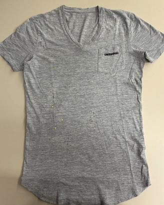 T-shirt Dsquared2 Originale Uomo con Effetto Used