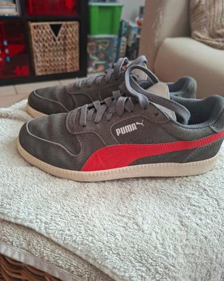 scarpe puma grige e rosse Icra Trainer SD Junior