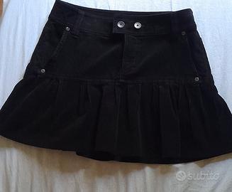 Gonna corta velluto nero