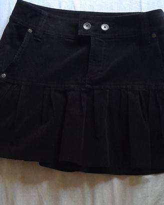 Gonna corta velluto nero