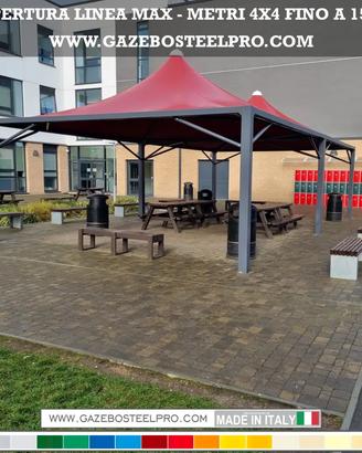 GAZEBO LINEA MAXI - DA 4X4 A 15X15 - QUALITA TOP