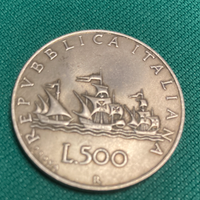 500 lire bandiere contrarie