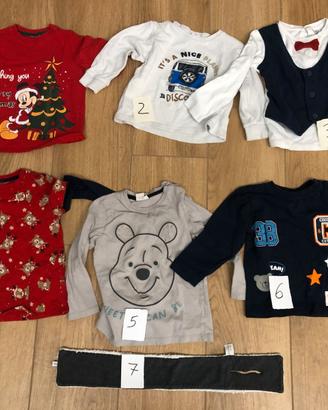 Maglie bambino 98cm + sciarpa (7pz)