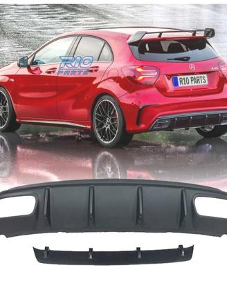 DIFFUSORE MERCEDES CLASSE A W176 LOOK AMG A45 NERO