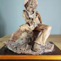 G. Gusella scultura terracotta 1977