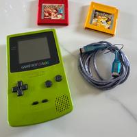 Gameboy Color con cavo,Pokemon giallo e rosso
