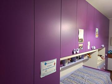 Ampia cameretta a ponte per bambine/ragazze