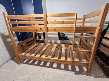 Letto a castello completo di materassi memory foam