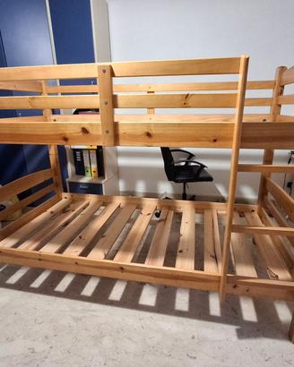 Letto a castello completo di materassi memory foam